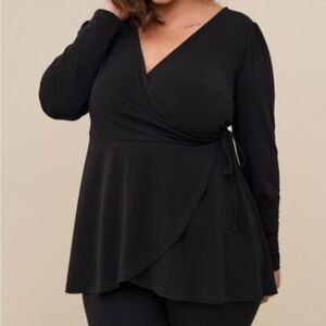 Torrid Black Wrap top